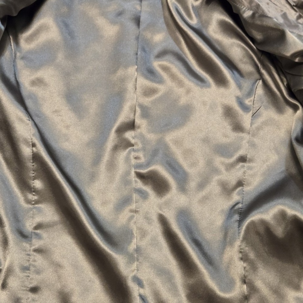 Chicos Metallic Button Front Blazer Ruffle Collar Jacket Size 1 Small - Picture 11 of 11